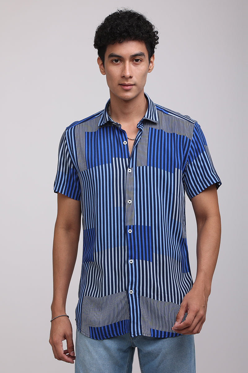 Undefined Stripe Blue Shirt