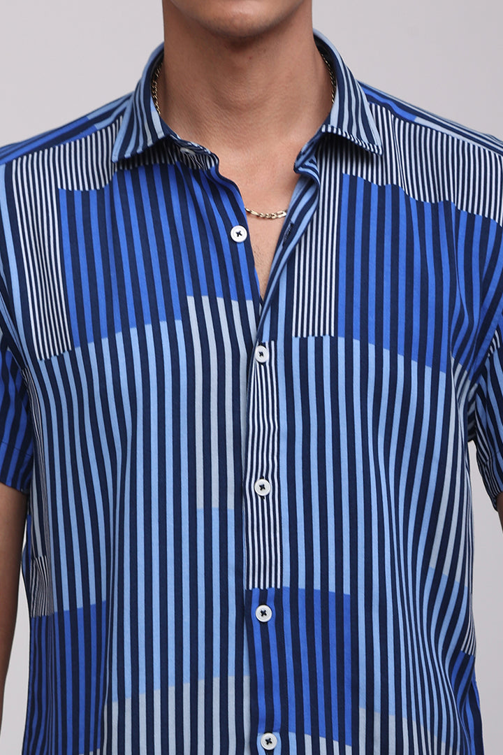 Undefined Stripe Blue Shirt