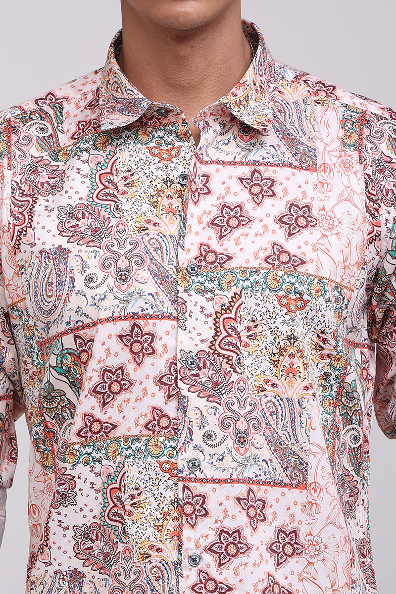 Profuse White Multicolour Shirt