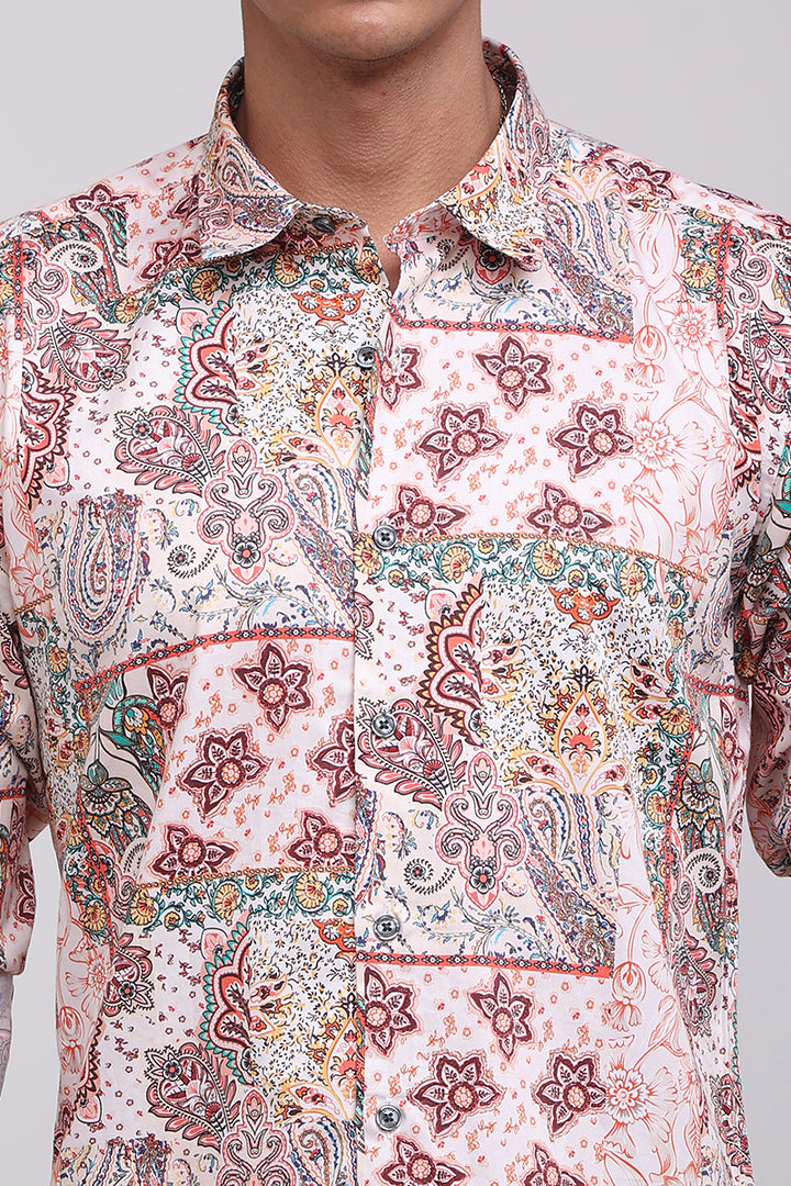 Profuse White Multicolour Shirt