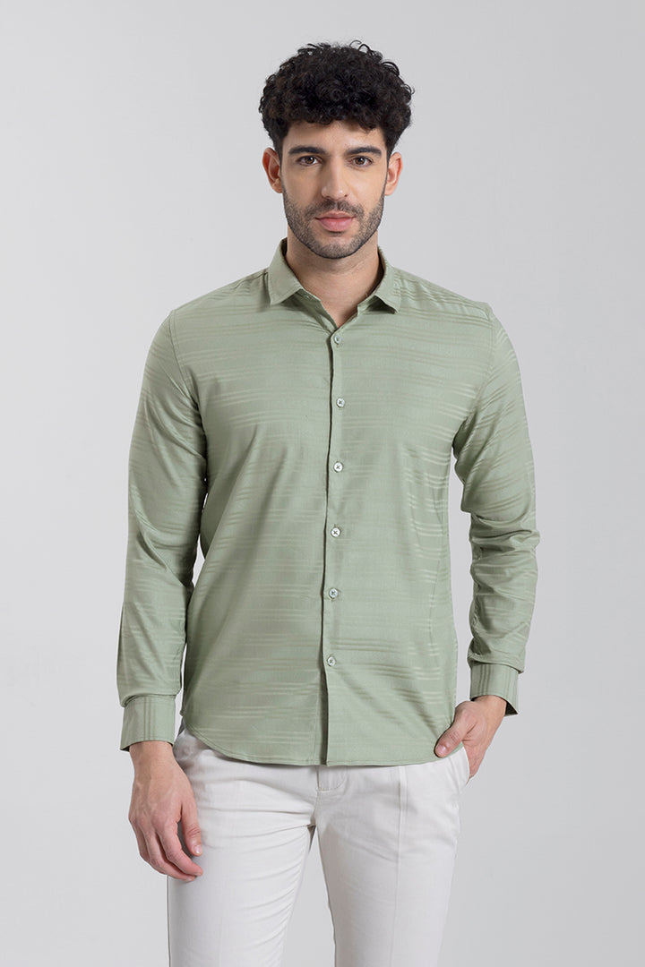 Barre Stripe Green Shirt