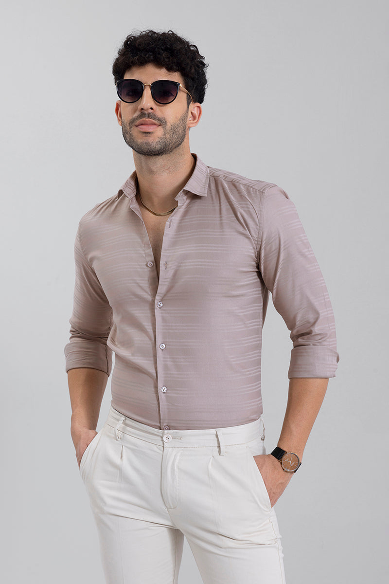 Barre Stripe Ivory Shirt