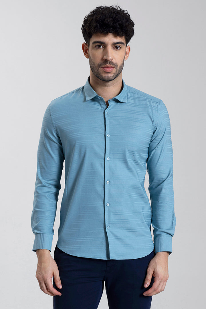 Barre Stripe Blue Shirt