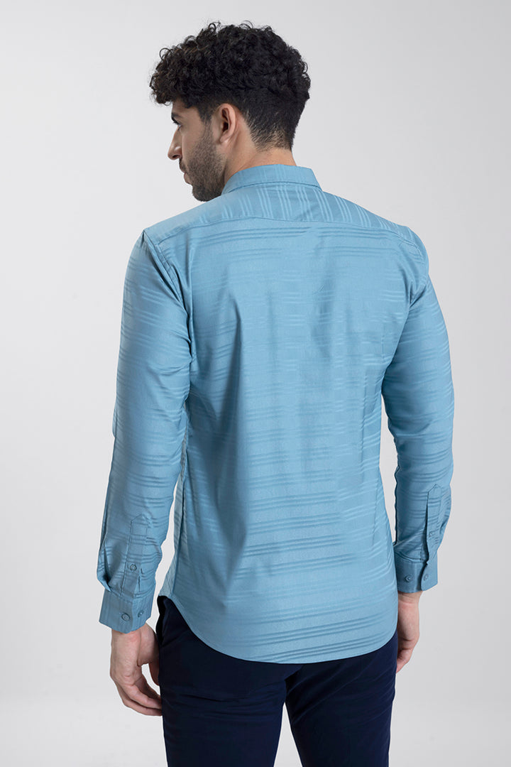 Barre Stripe Blue Shirt