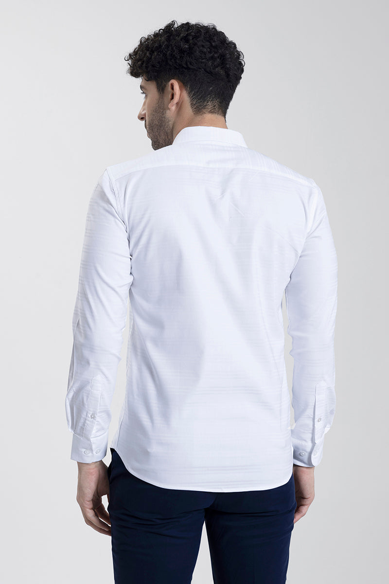 Barre Stripe White Shirt