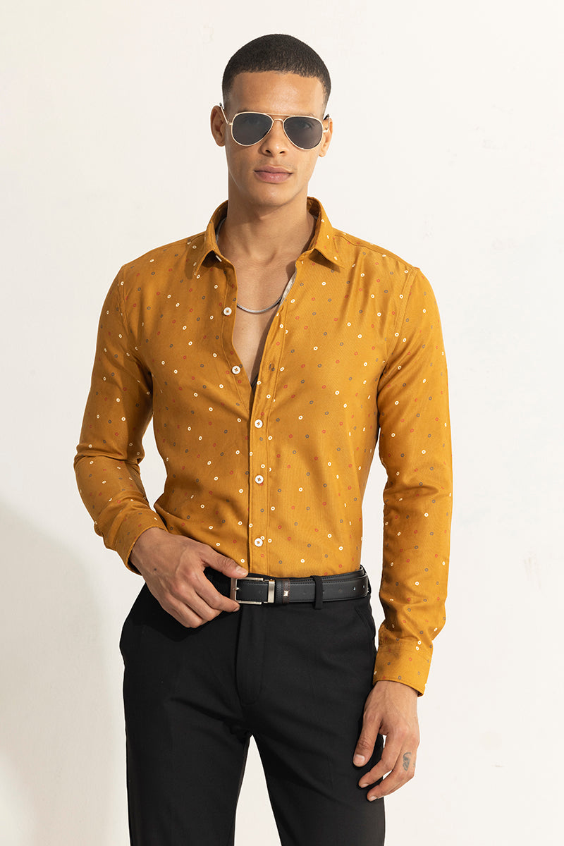 Punto Cord Weave Mustard Shirt