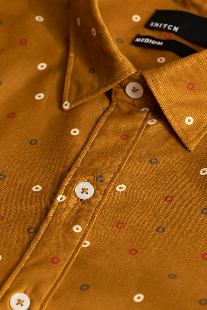 Punto Cord Weave Mustard Shirt