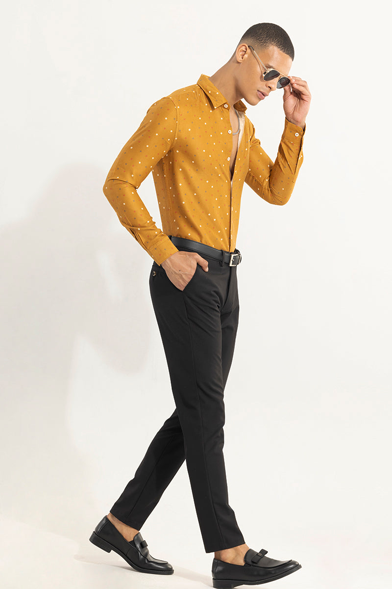 Buy Lyush Women Yellow Rib Polo Neck Full Sleeves Top Online at Best Price  | Distacart