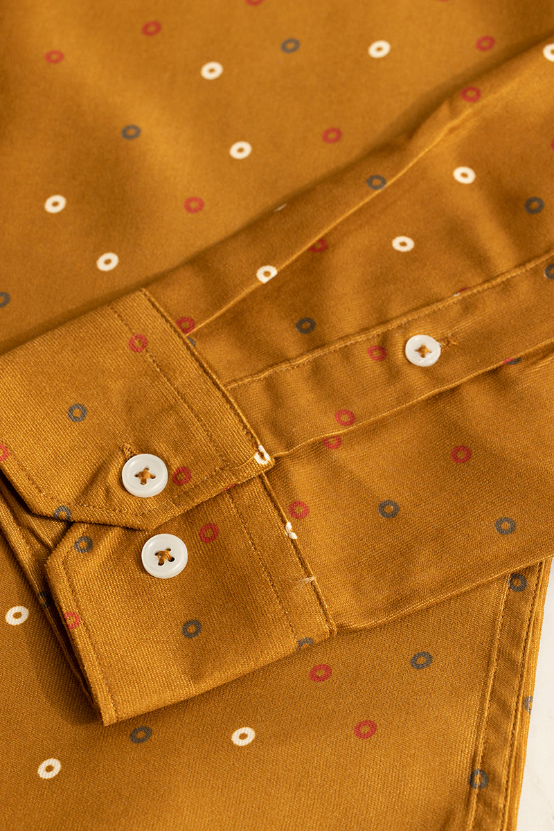 Punto Cord Weave Mustard Shirt