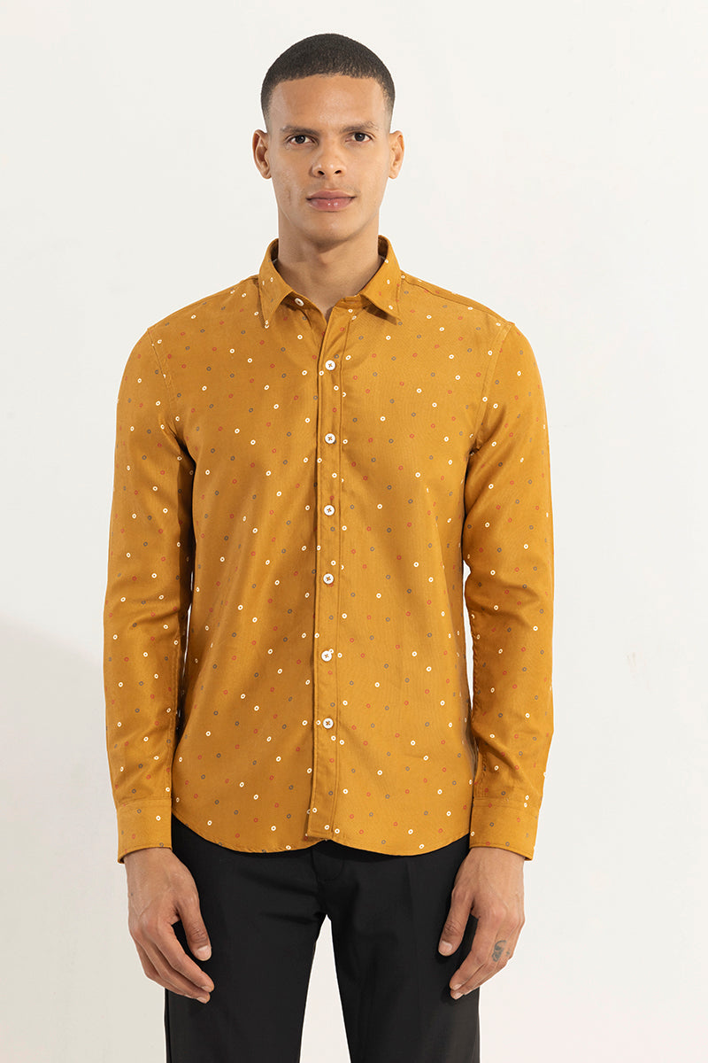 Punto Cord Weave Mustard Shirt