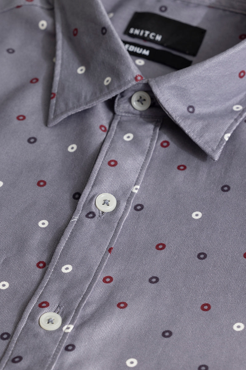 Punto Cord Weave Grey Shirt