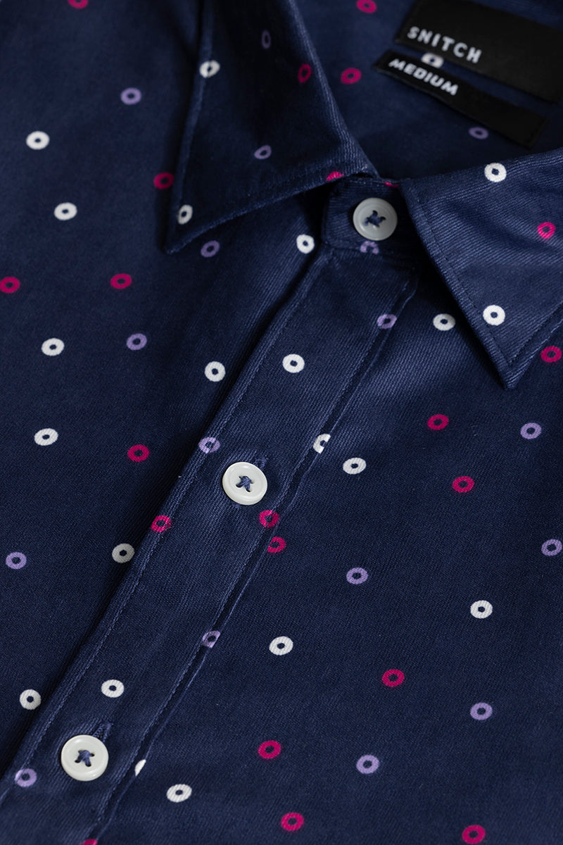 Punto Cord Weave Navy Shirt