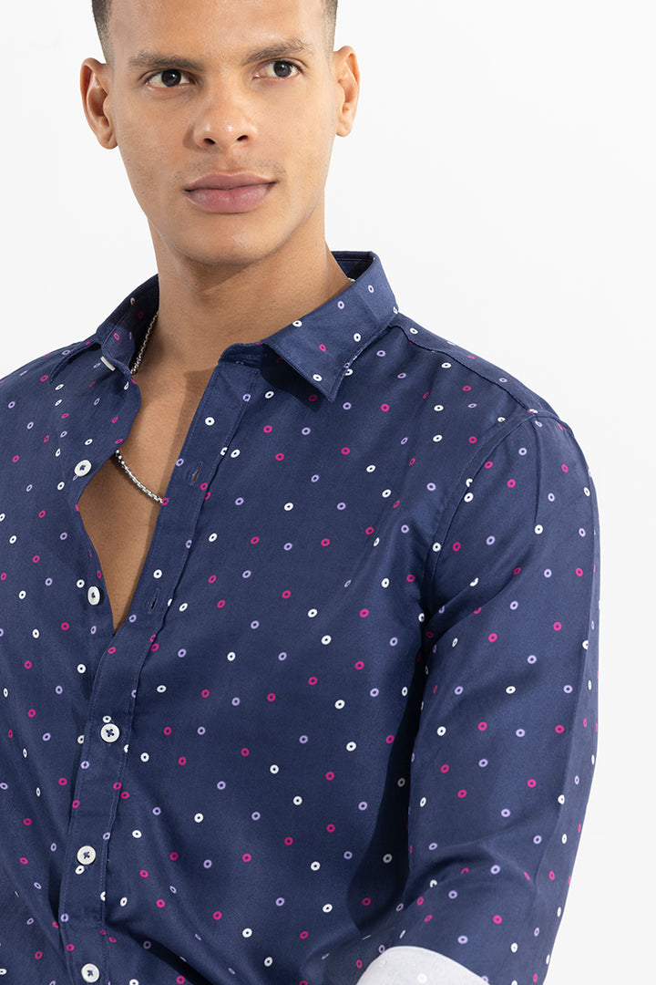 Punto Cord Weave Navy Shirt