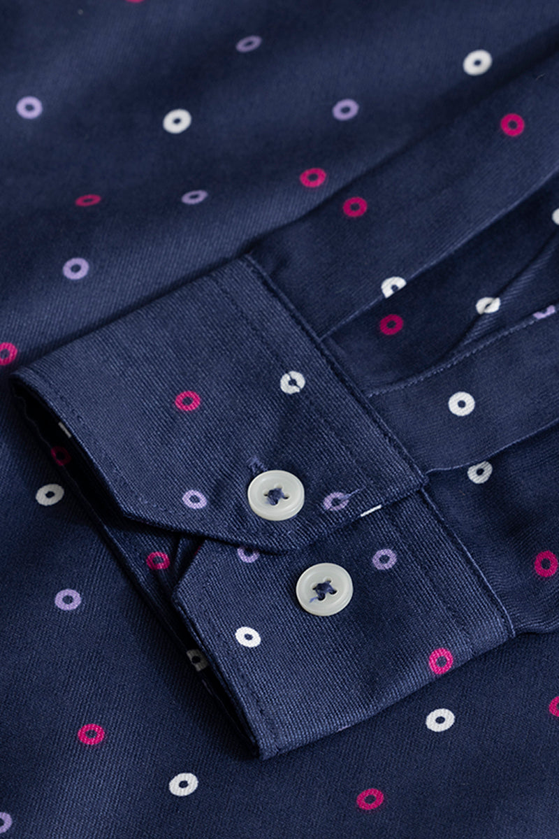 Punto Cord Weave Navy Shirt