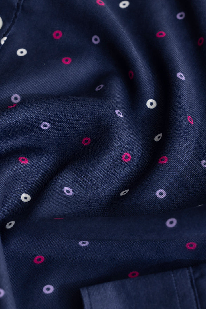 Punto Cord Weave Navy Shirt