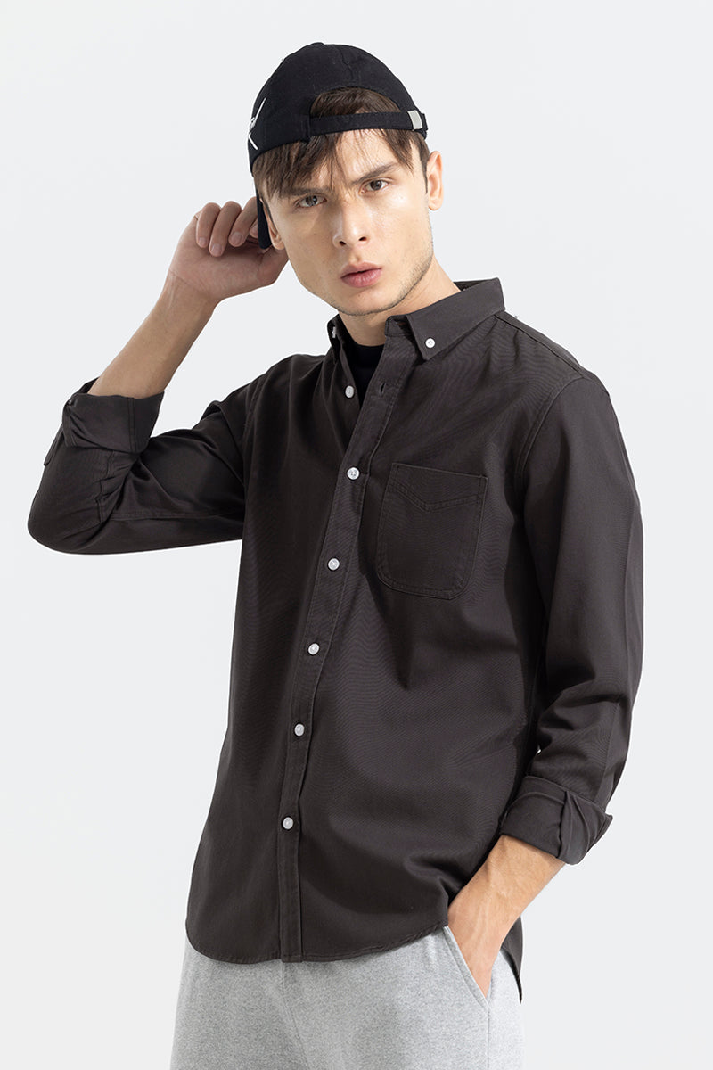 V Pocket Grey Shirt