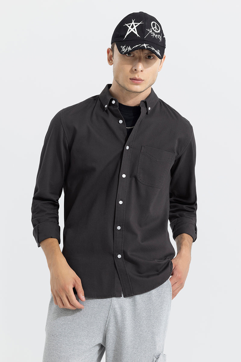 V Pocket Grey Shirt