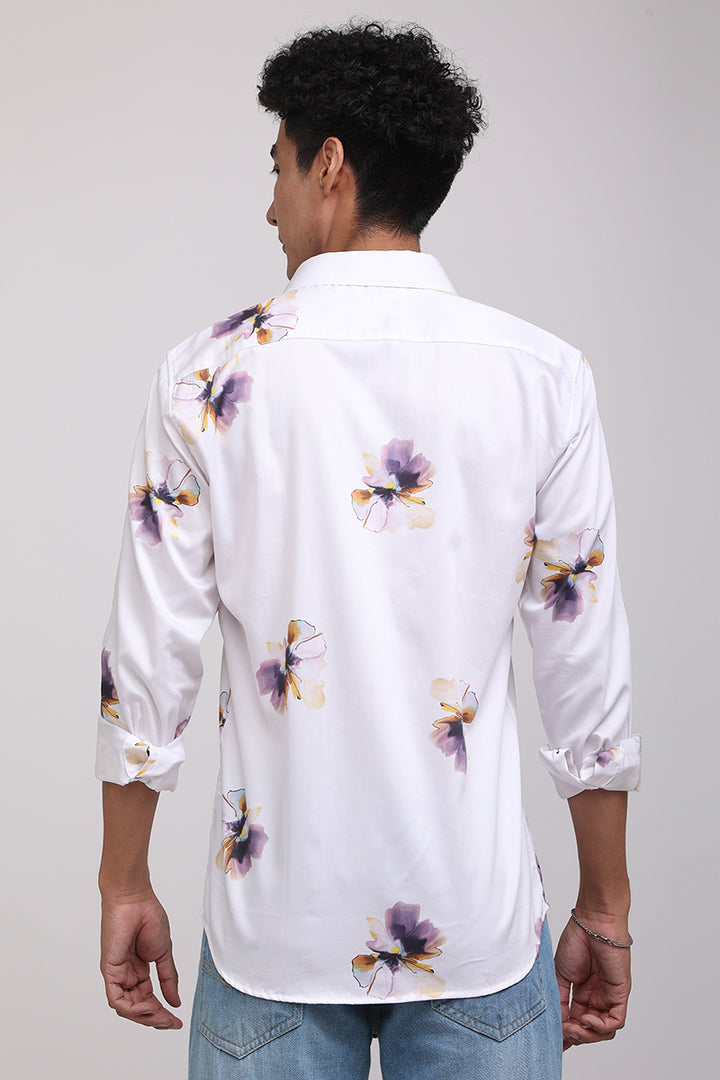 Blooming Flower White Shirt