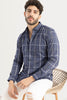 Cubix Square Melange Blue Shirt