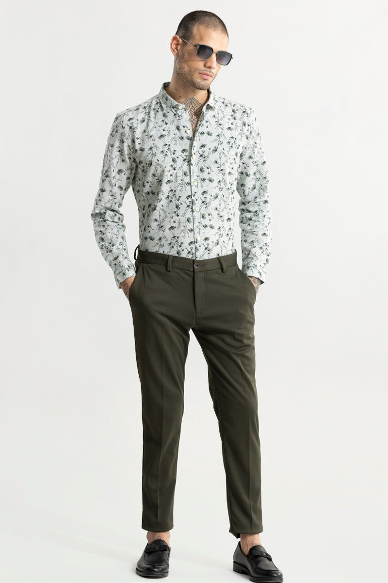 Alpinus Light Green Linen Shirt