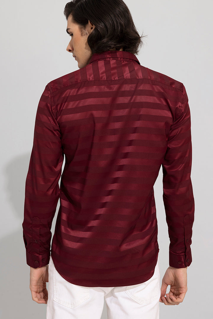 Shaded Stripe Maroon Shirt