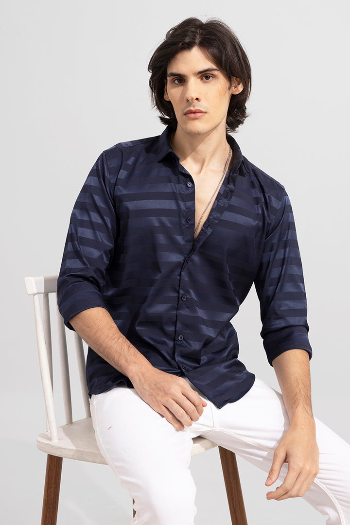 Shaded Stripe Navy Shirt