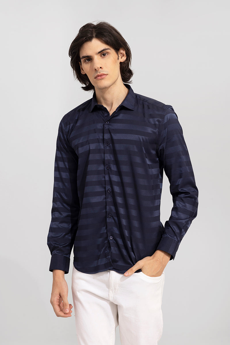 Shaded Stripe Navy Shirt