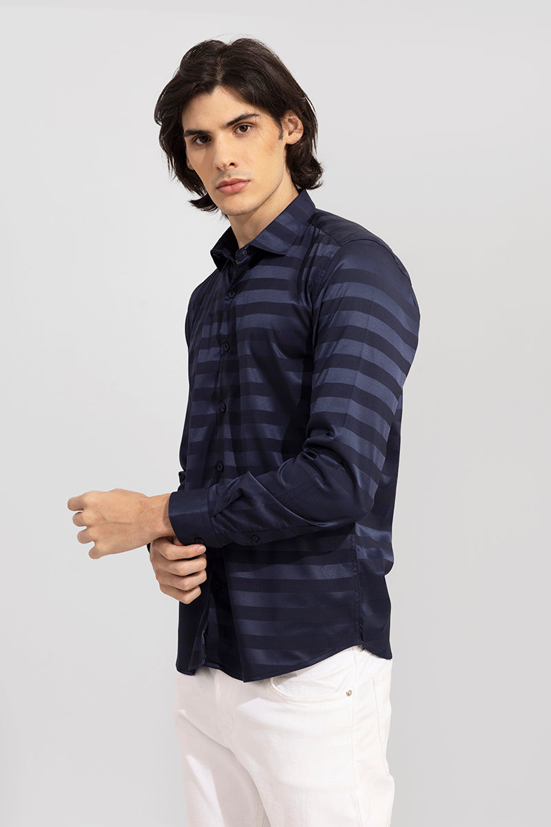 Shaded Stripe Navy Shirt