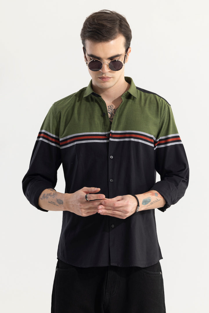 Calic Stripe Black Shirt