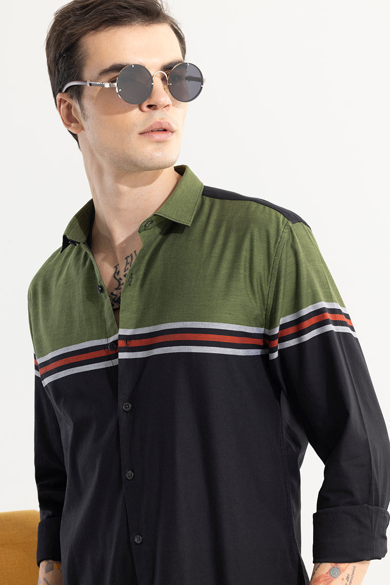 Calic Stripe Black Shirt