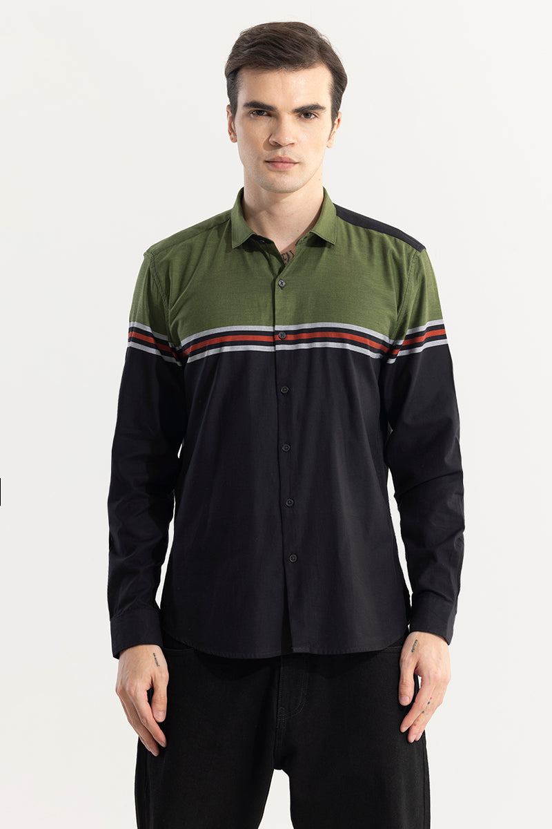 Calic Stripe Black Shirt