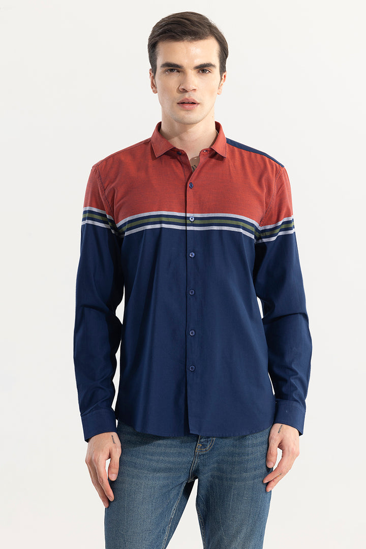 Calic Stripe Blue Shirt