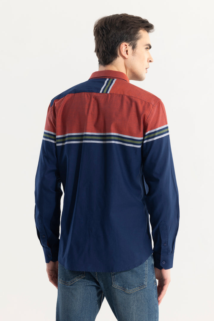 Calic Stripe Blue Shirt