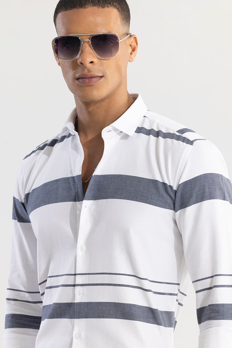 Horizontal Lines Grey Shirt