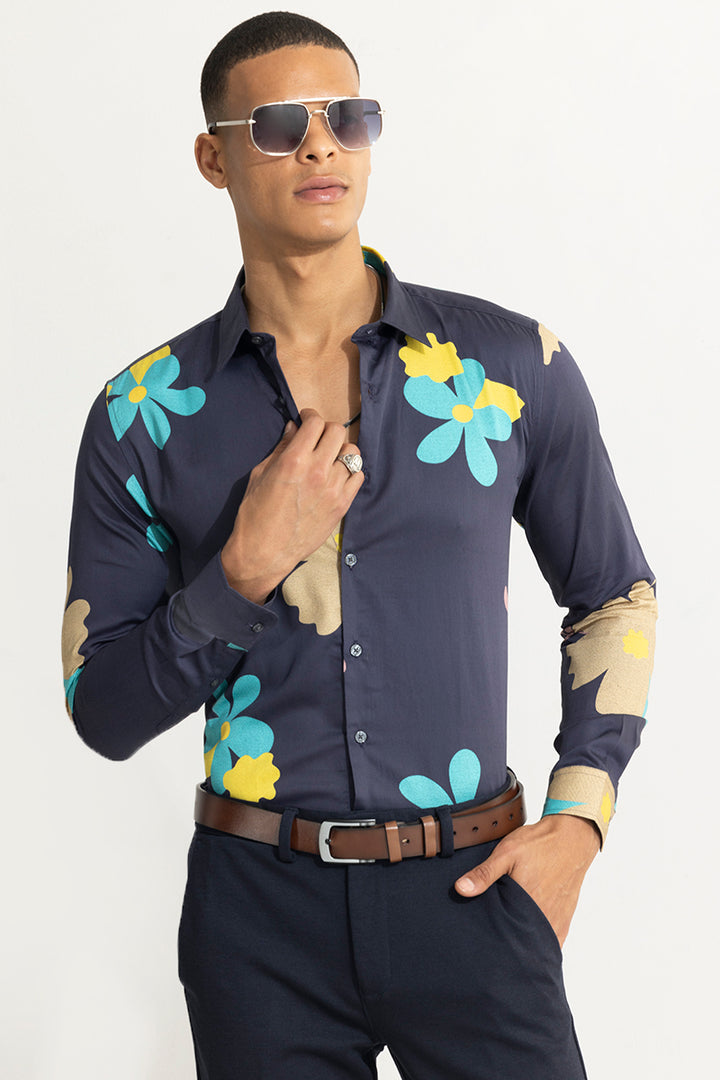 Mighty Leaf Blue Shirt