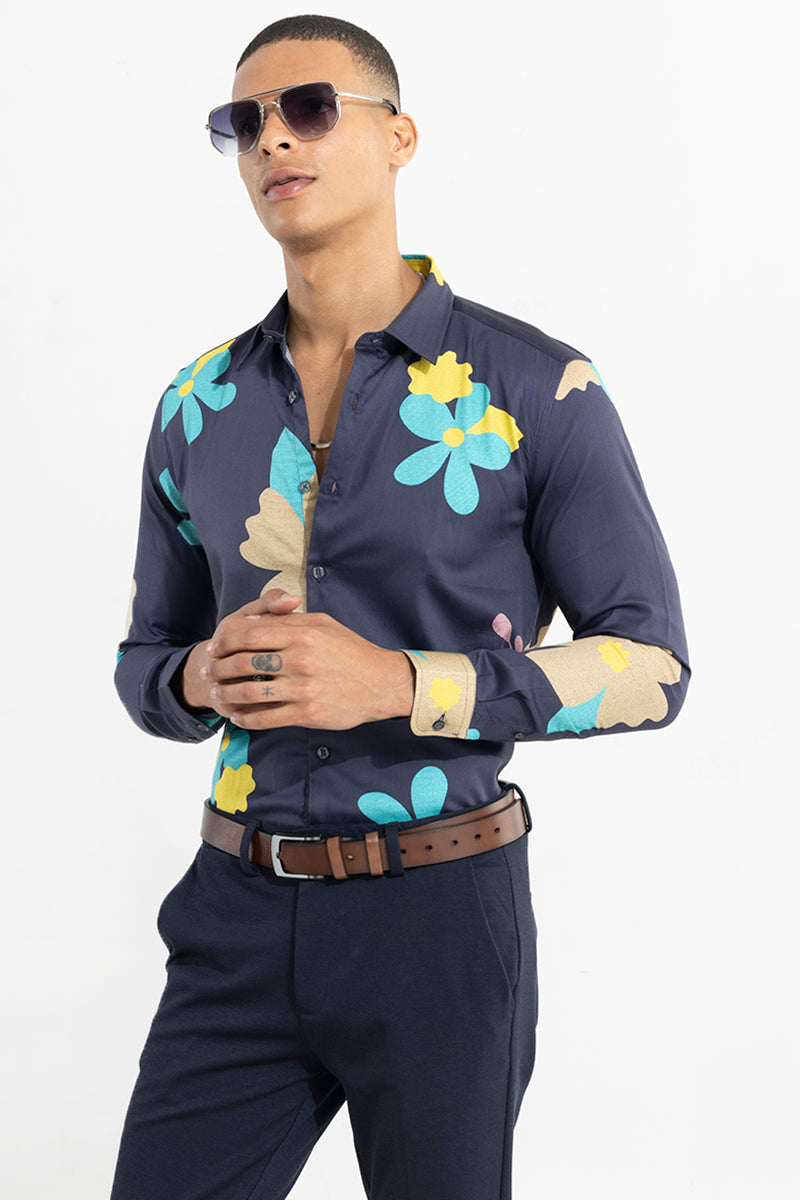 Mighty Leaf Blue Shirt