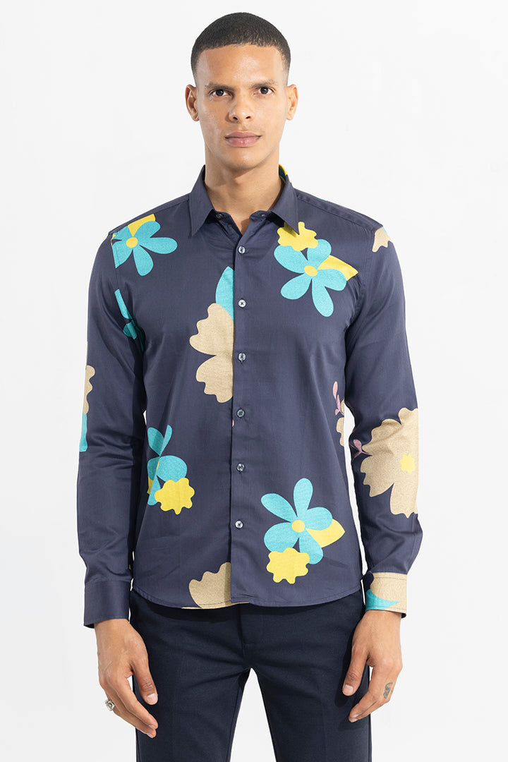 Mighty Leaf Blue Shirt