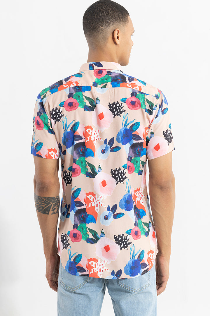 Wrapped Floral Peach Shirt