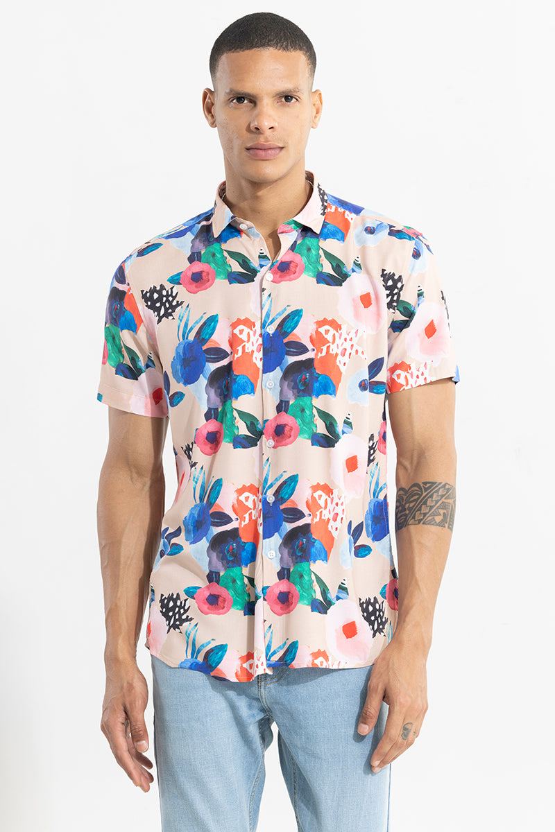 Wrapped Floral Peach Shirt