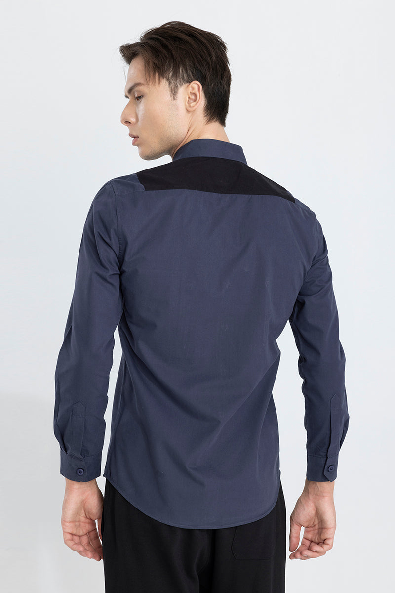 Double Zipper Navy Shirt