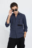 Double Zipper Navy Shirt