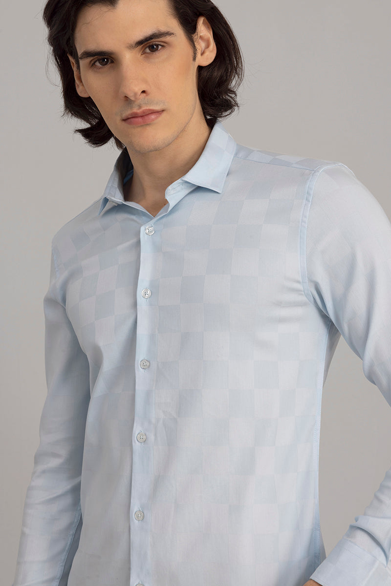 Self Square Sky Blue Shirt