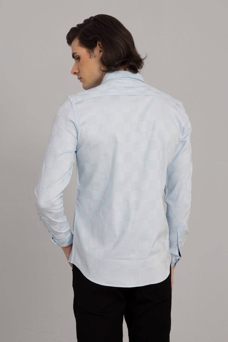 Self Square Sky Blue Shirt