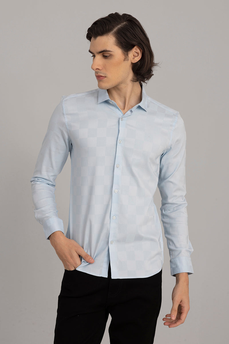 Self Square Sky Blue Shirt