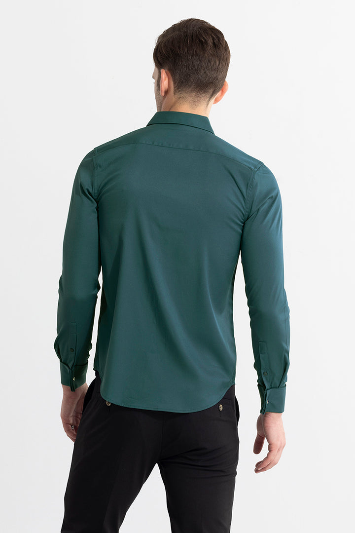 Double Cuff Forest Green Shirt