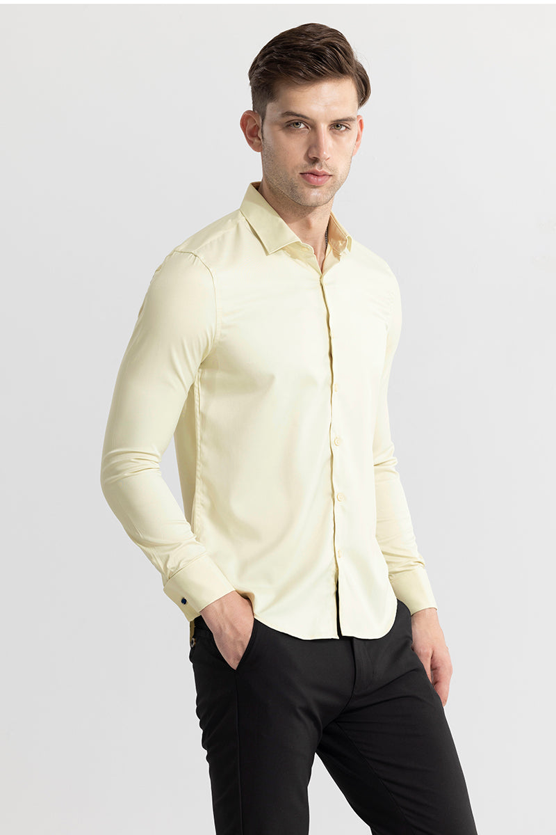 Double Cuff Beige Shirt