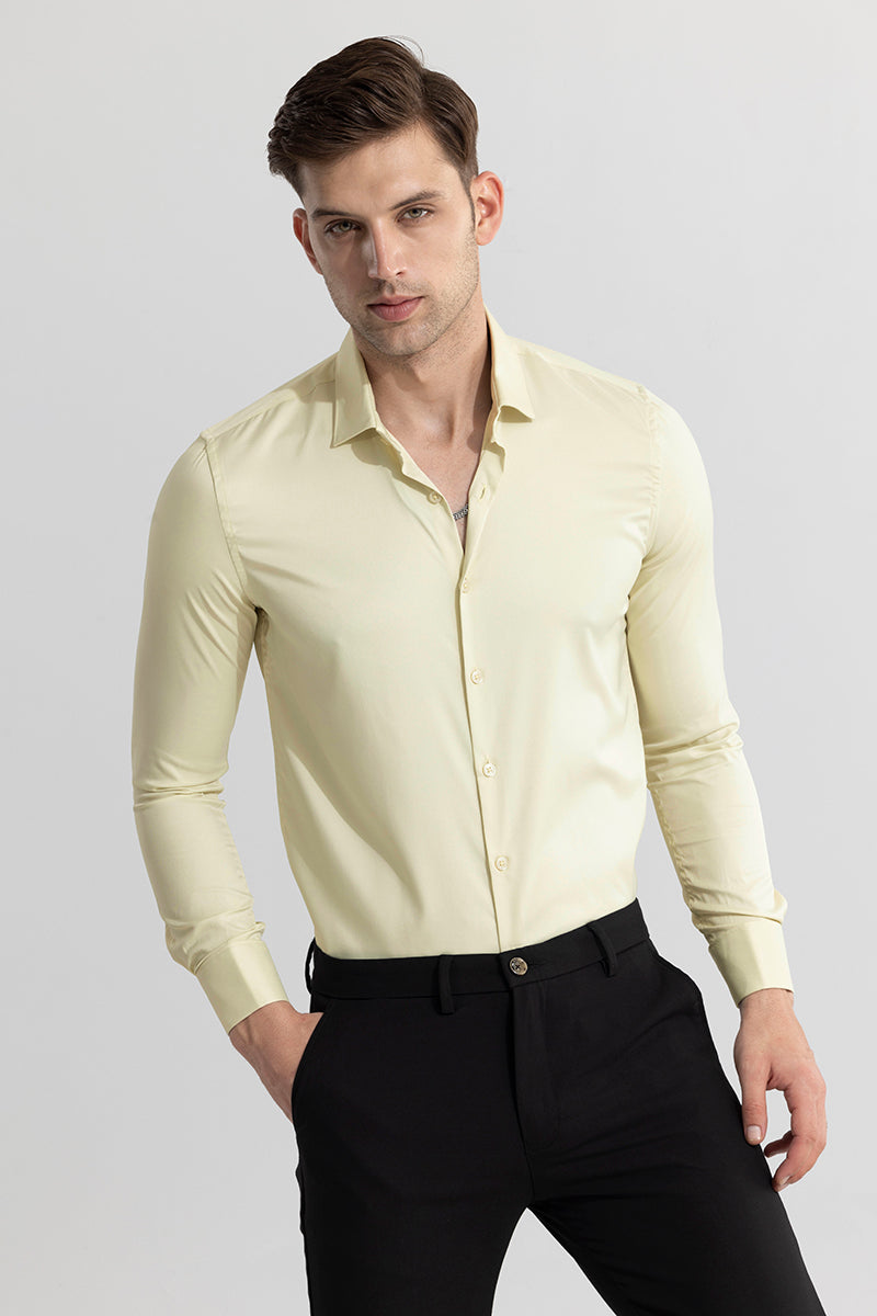 Double Cuff Beige Shirt