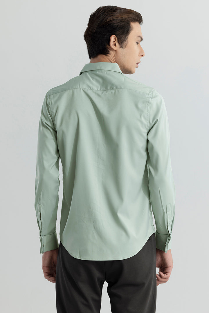 Double Cuff Mint Green Shirt