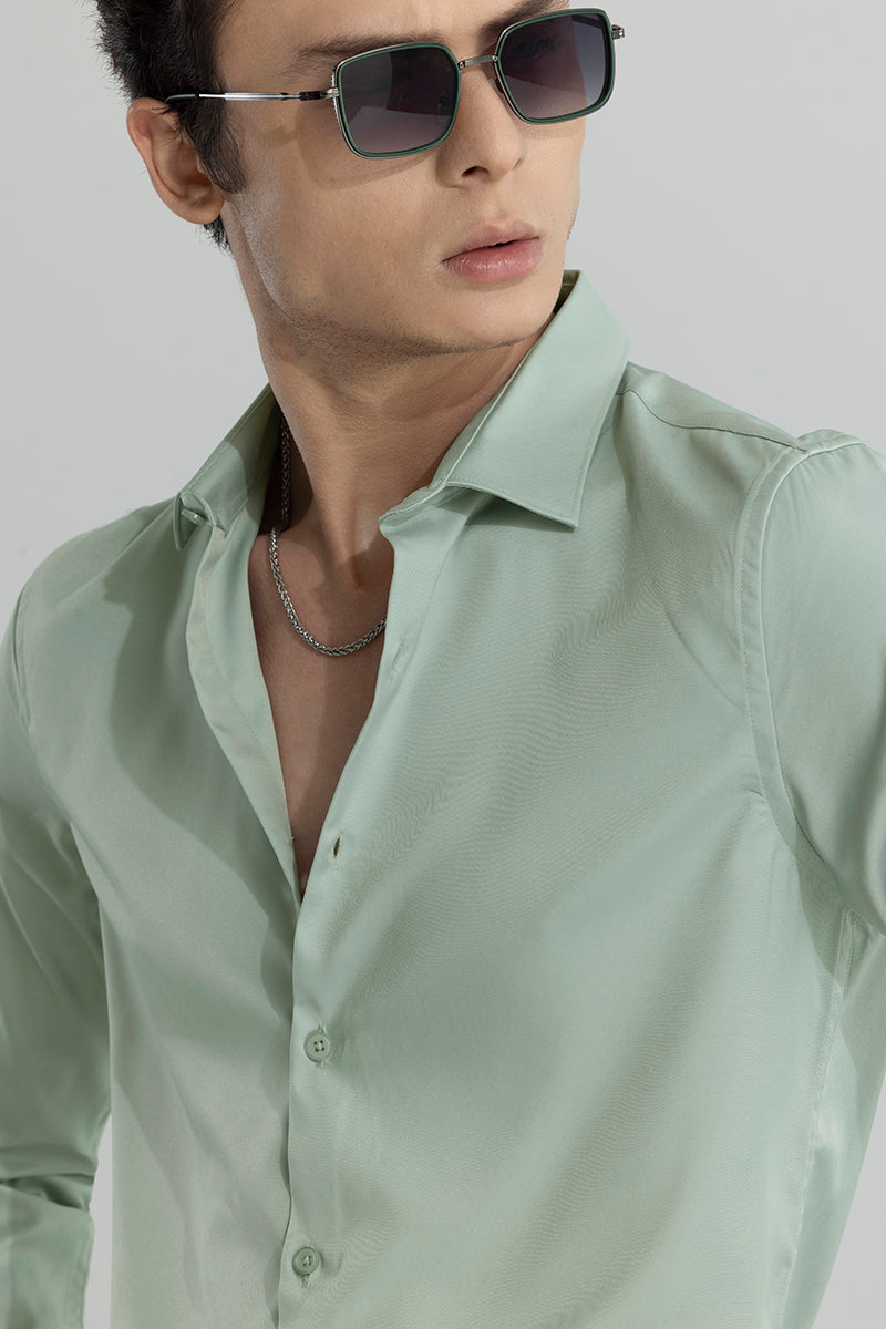 Double Cuff Mint Green Shirt