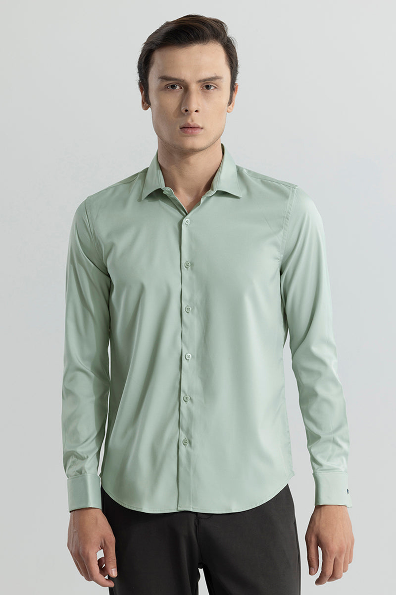 Double Cuff Mint Green Shirt